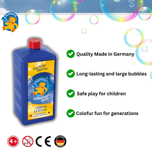 PUSTEFIX Recharge de 1000 ml de Solution à Bulles 2