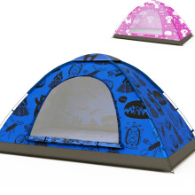 KidzAdventure 2 in 1 binnen-/buitentent voor kinderen Kleine 1 of 2 peuter-/kindertent Backpacken Lichtgewicht en gemakkelijk opvouwbaar Ideaal voor