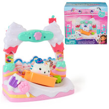 Gabby's Dollhouse: The Movie, Cakey Cat's Sweet Treat Balcony with Toy Figure & Dollhouse Accessories, Kids Toys for Girls & Boys Ages 3 and Up