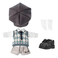 niannyyhouse skoleuniform outfit til Ob11 1/12 BJD dukke 4,3 tommer (11 cm) krop (A-2)