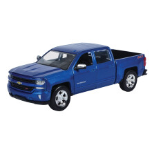 Motormax 79348BL 2017 Chevrolet Silverado 1500 LT Z71 zaloga kabina niebieski 1/27 model odlewu samochodu