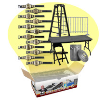 Set di 12 cinture per figure da campionato e 5 accessori per action figure di wrestling