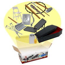 Set di accessori da 15 pezzi della bara hardcore per action figure di wrestling