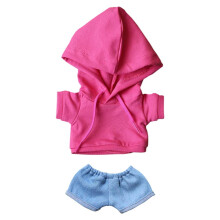 niannyyhouse 8 tommer (20 cm) Plys dukket?j H?ttetr?jer uden lomme jeans dukke dressup (rosar?d)