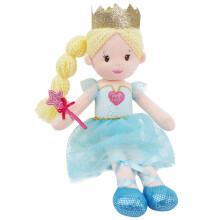 June Garden 12"""" mekk panenka Baby Princess Lila - Vycpan plyov drky pro princezny pro batolata - Modr aty