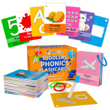 ABC Flash Cards voor peuters 1-4 - Leren van klanken voor peuters Alfabet Flashcards - Preschool Zicht Woorden Cijfers Kleuren Baby Flash Cards voor