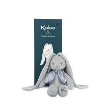 Kaloo Lapinoo Il Mio Primo Amico Coniglio in Corduroy - Lavabile in Lavatrice - 25 cm - Blu 0+ - K969939