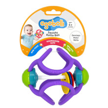 OgoBolli Bijtring Tactiele sensorische bal en babyrammelaar voor baby's en peuters - Rekbaar squishy zacht, niet-giftig siliconen - Jongens en meisje