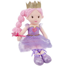 June Garden 12" Zachte Baby Prinses Pop Violet - Knuffel Prinses Cadeaus voor Peuters
