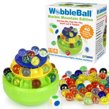Het originele WobbleBall-knikkerevenwichtsspel - Kleurrijke knikkers erin opgeslagen voor eenvoudig opruimen Familieplezier Partyspel 1-4 spelers - 3