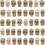 Junware 40 kpl Mini Skull Figurines 1