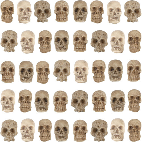 Junware 40 kpl Mini Skull Figurines