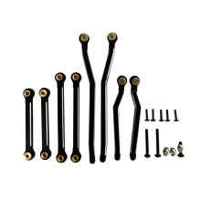 HobbyPlus Collegamento in alluminio ad alta distanza (nero) per CR18P EVO ed EVO PRO - Parti di aggiornamento per auto RC telecomandate (HELIDIRE