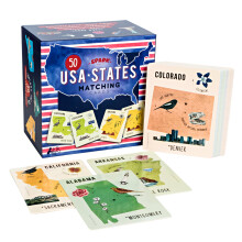 SPARK INNOVATIONS USA Stater Matchende kortspil Uddannelsesm?ssige b?rnespil L?r stater og hovedst?der Hjemmeundervisningsartikler Klassev?relset
