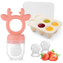 Powerwan Baby Fruit Feeder met Moedermelk Ijslolly Mallen Kinderziektes Speelgoed Siliconen Bijtringen voor baby's 3-12 maanden voor babyvoeding Cade