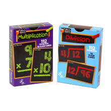 Regal Games Math Flash-kaarten voor vermenigvuldigen en delen - 1e 2e 3e leerjaar en meer - Flash-kaarten Wiskunde voor kinderen (112 kaarten - 2 ver