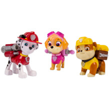Paw Patrol Action Pack Pups-figurenset van 3 Marshall Skye Rubble