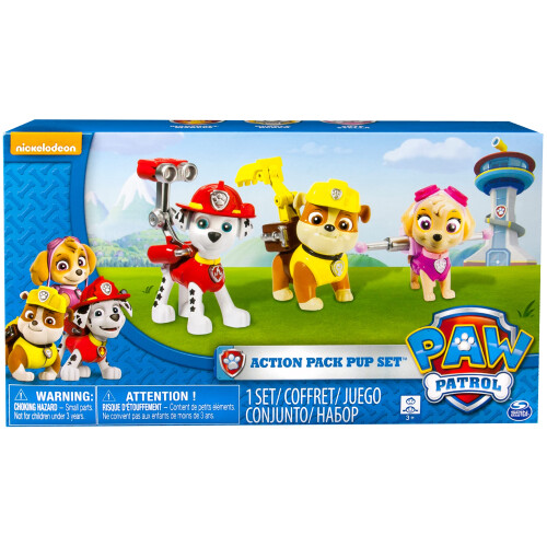 Paw Patrol Paw Patrol Action Pack Pups 3pk Figurs?t Marshall Skye Rubble 1