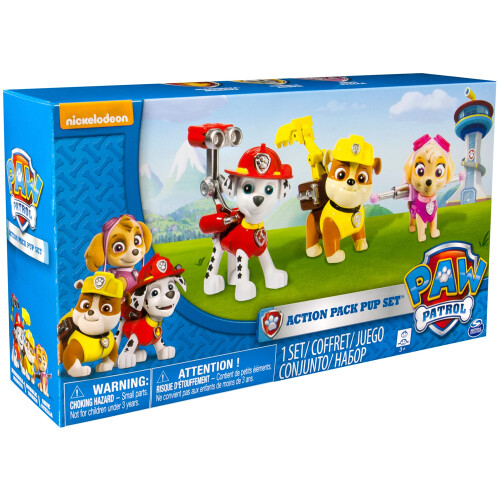 Paw Patrol Paw Patrol Action Pack Pups 3pk Figurs?t Marshall Skye Rubble 2