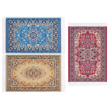 Accessoires de Maison de Poupée SAMCAMI Tapis Tissé, Échelle 1/12, 3 Pièces (No.1)
