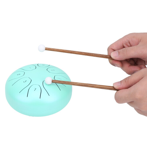 5,5 Zoll Cyan Stahlzungen-Ethertrommel mit Handpan-Tasche 2
