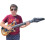 Guitarra Inflável Rock-n-Roll Dourada (40 Polegadas) - Pacote com 6 3