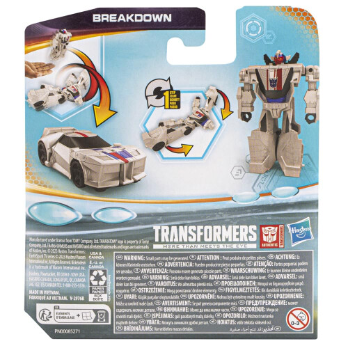 Transformers Transformers Brinquedos EarthSpark 1-Step Flip Changer Breakdown, Figura de Ação de 4 Polegadas 1