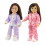 Roupas e Acessórios para Boneca de 18 Polegadas - Conjunto de Pijamas de 6 Peças com Coelho e Pantufas 1