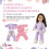 Roupas e Acessórios para Boneca de 18 Polegadas - Conjunto de Pijamas de 6 Peças com Coelho e Pantufas 3