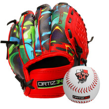 Ortiz34 Luva T-Ball Graffiti - 9" Luva de Beisebol Infantil David Ortiz - Mão Direita, Leve e Pronta a Usar