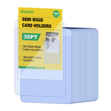 600 Stück Semi Rigid Kartenhüllen - 300 Kartenhalter & 300 Soft Sleeves, für Standard-Grading-Karten
