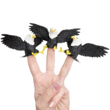 Archie McPhee Finger Bald Eagles - Set van 3 majestueuze Bald Eagle Finger Puppets: perfect voor het patriottische poppenspel van de VS