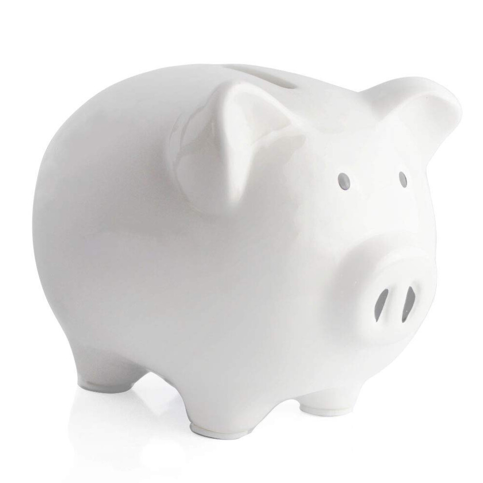Kohienwo Piggy Bank,Child To Cherish Ceramic Pig Money Piggy Banks For Boys Girls Kids Blue