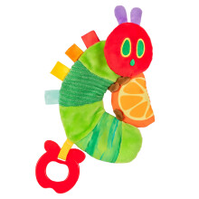 VOORKEUR VOOR KINDEREN Eric Carle Peuterspeelgoed De Very Hungry Caterpillar Zintuiglijk speelgoed met gekreukt sinaasappelschijfje en bijtring voor