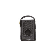 Aker Leather Products Body Alarm Case Aker Leather 684 Body Alarm Case Basketweave Black