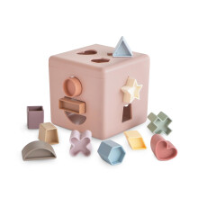 Caixa de Classificação de Formas mushie (Petal) | Brinquedo Educativo para Crianças com 12 Formas | Feito na Dinamarca (10+ Meses)