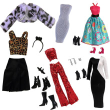 Roupas de Boneca, 5 Conjuntos de Vestidos de Inverno Calças Casaco Chapéu para Bonecas de 11.5 Polegadas