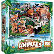Masterpieces World of Animals 100-delige puzzel voor kinderen - Bosvrienden - 11,5""x15""""