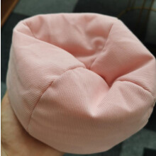 Cadeira de Saco de Feijão Feita à Mão com Fone Azul para Boneca, Sofá para Boneca com Acessórios (Rosa)
