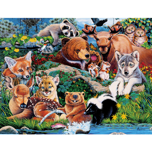 Quebra-Cabeça de 100 Peças - Amigos da Floresta - 11.5"x15" 1