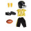 Conjunto de Futebol Amarelo e Preto 6pc para Bonecas de 18 Polegadas | Qualidade Premium & Design Moderno | Roupas para Bonecas 2