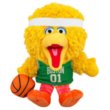 Bleacher Creatures Boston Celtics Sesame Street Big Bird 20 cm Kuricha - Officiële NBA Pluche Speelgoed