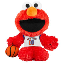 Bleacher Creatures New York Knicks Sesame Street Elmo 8"" Kuricha - Jouet en peluche sous licence officielle NBA