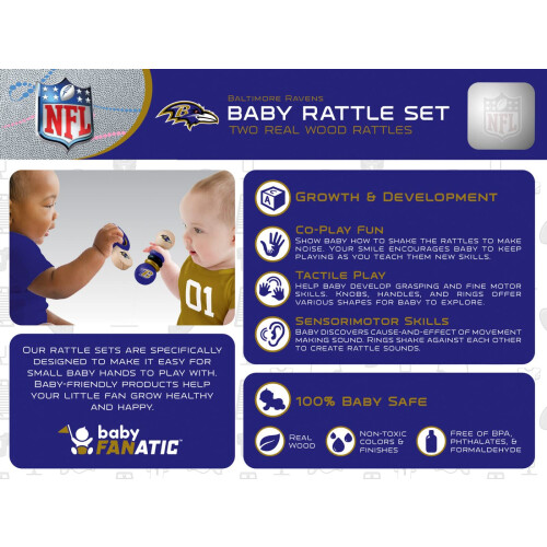 Cincinnati Bengals NFL Wood Rattle 2-pack 2