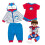 Conjunto de Roupa de Boneca Reborn Macaco Azul para Boneca de 17-18 polegadas 1