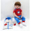Conjunto de Roupa de Boneca Reborn Macaco Azul para Boneca de 17-18 polegadas 2