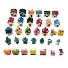 Anrher 30 piezas mini casa resina decoracin conjuntos para casa de muecas juego de simulacin juguetes DIY jardn fiesta de cumpleaos