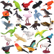 Warmshine 24 stuks realistische vogeldieren beeldjes Mini vogelfiguren Model Adelaar Papegaai Robin Uil Plastic vogelfiguren Speelgoed Fee Tuinaccess