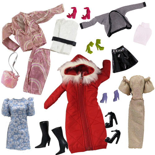 Roupas de Boneca, 5 Conjuntos de Vestidos e Acessórios para Bonecas de 11,5 polegadas 1