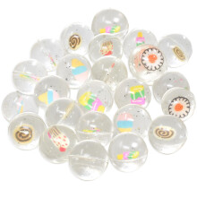 25 balles rebondissantes pour cadeaux de fte d'enfants | Boule rebondissante pour gteau 27 mm | Petites balles en caoutchouc Superball pour enf